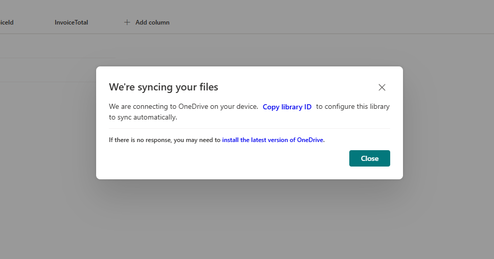 Synchronise to OneDrive on your computer for offline availability