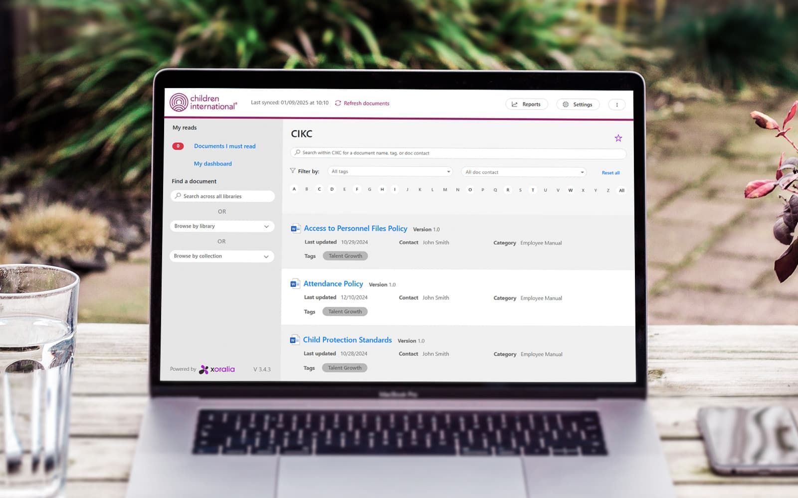 Streamlined policy management for a non-profit organization