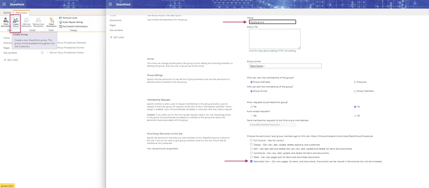 XR SP permissions 5