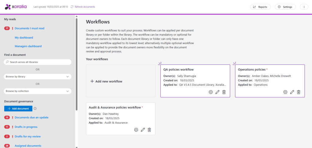 Create workflow