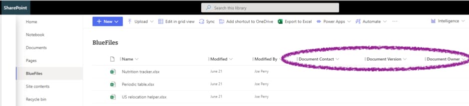 6 screenshot SharePoint doc library