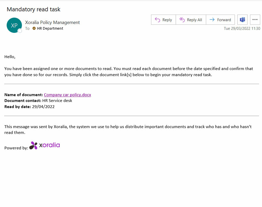 Automate assigned document