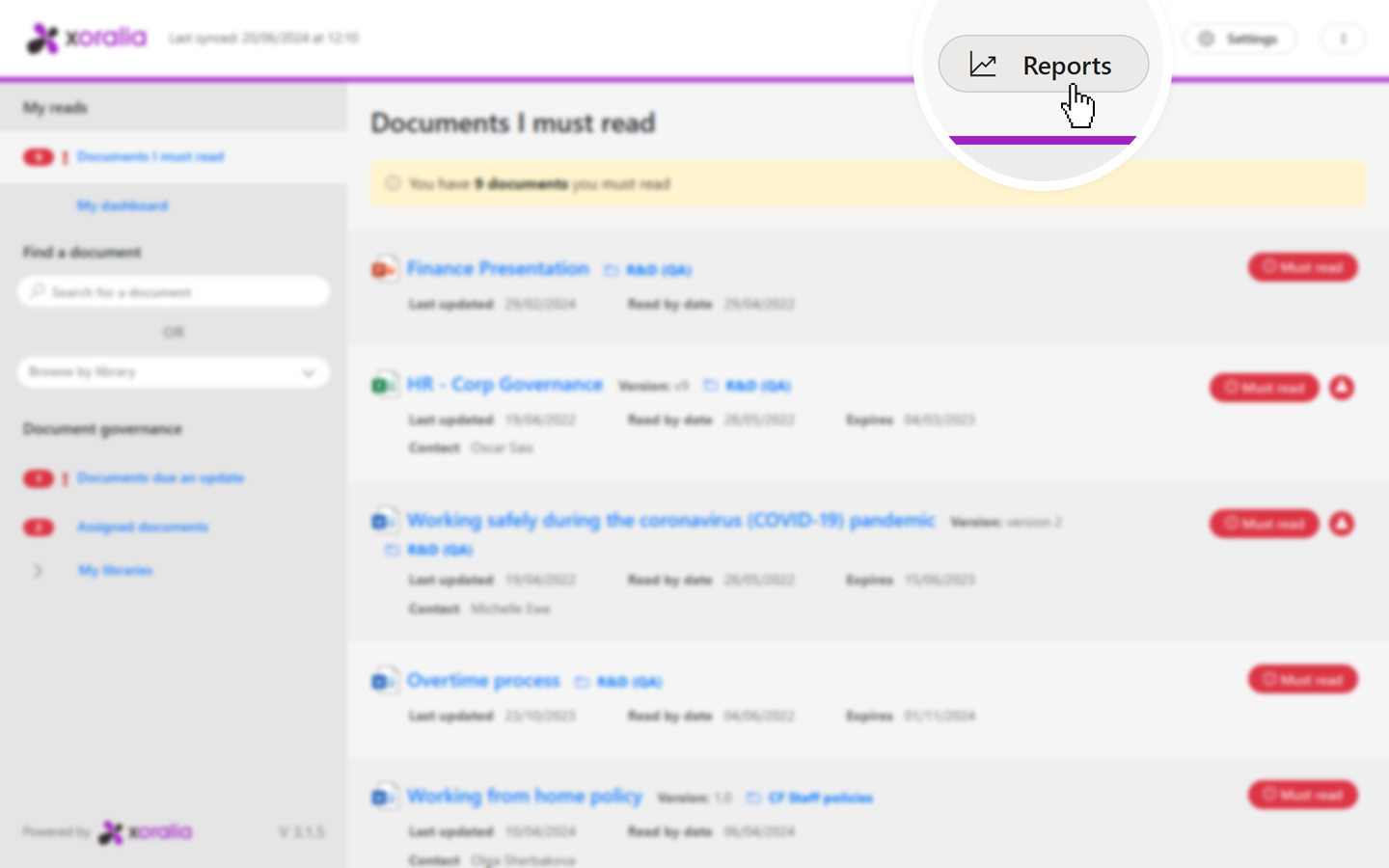Xoralia reporting suite