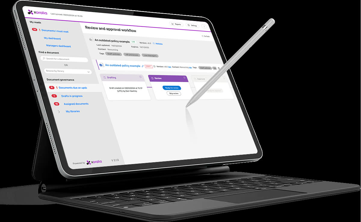 Publish and distribute policies with Xoralia workflows