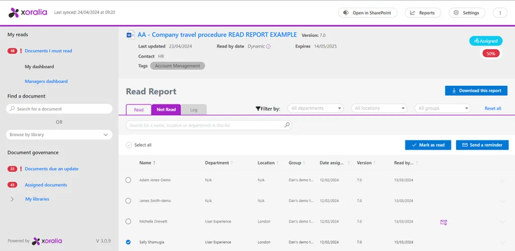 Enhanced read history records