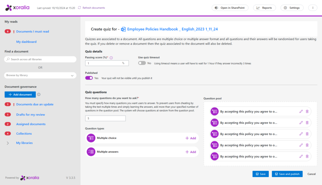 Quiz builder