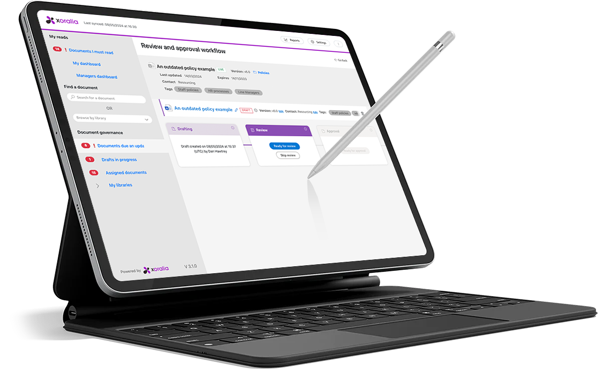 Hospital policy management software - review & approval