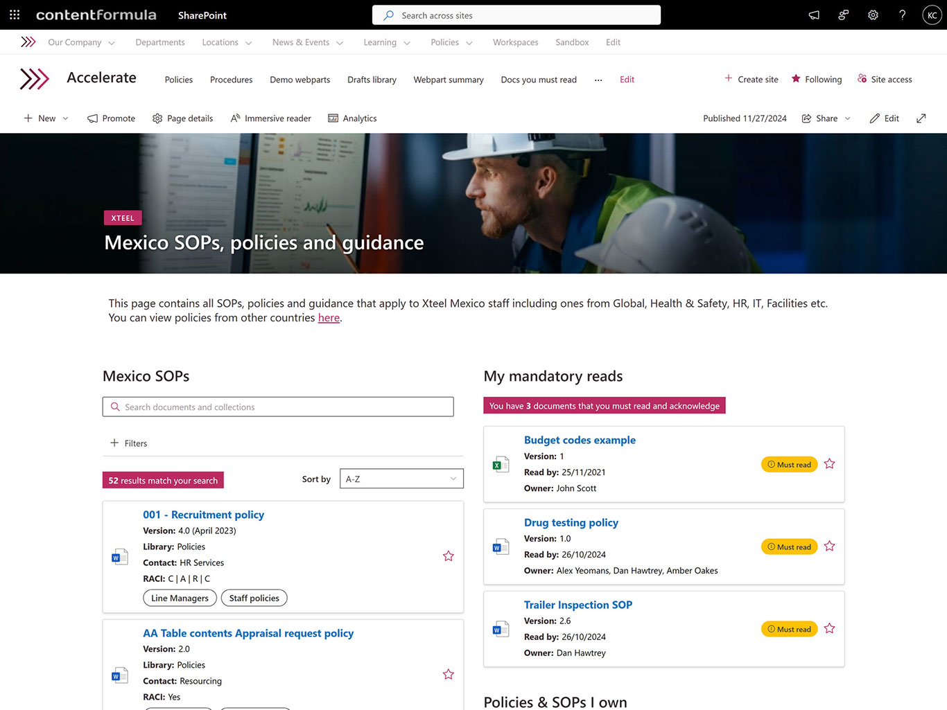 SOP, policies & guidelines